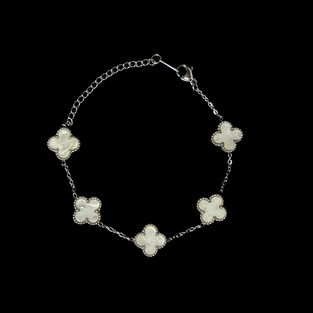 Brazalete de Trébol- White