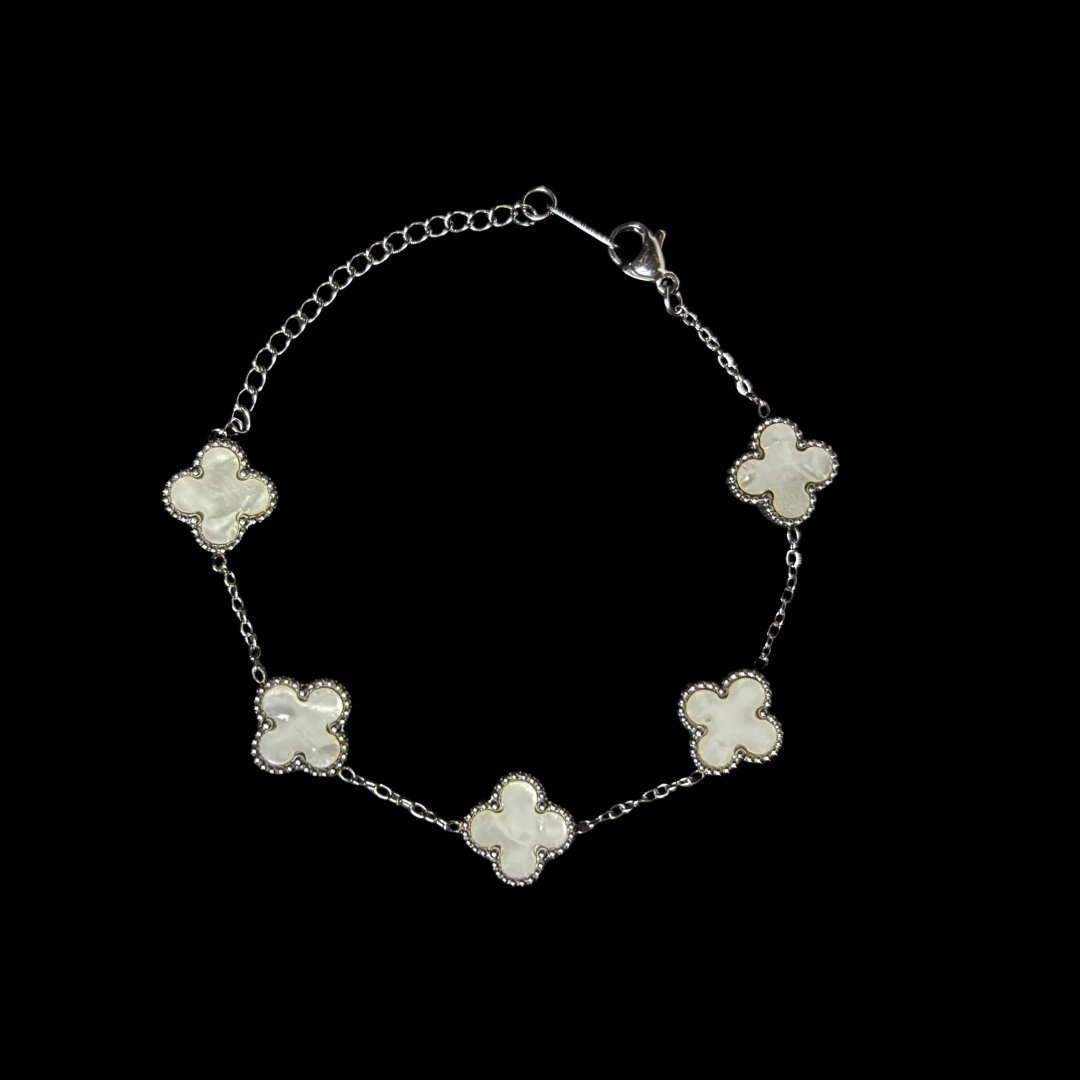Brazalete de Trébol- White