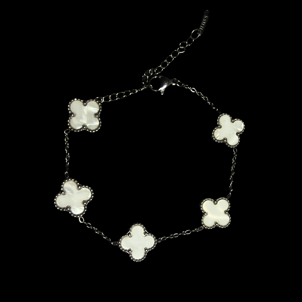 Brazalete de Trébol- White