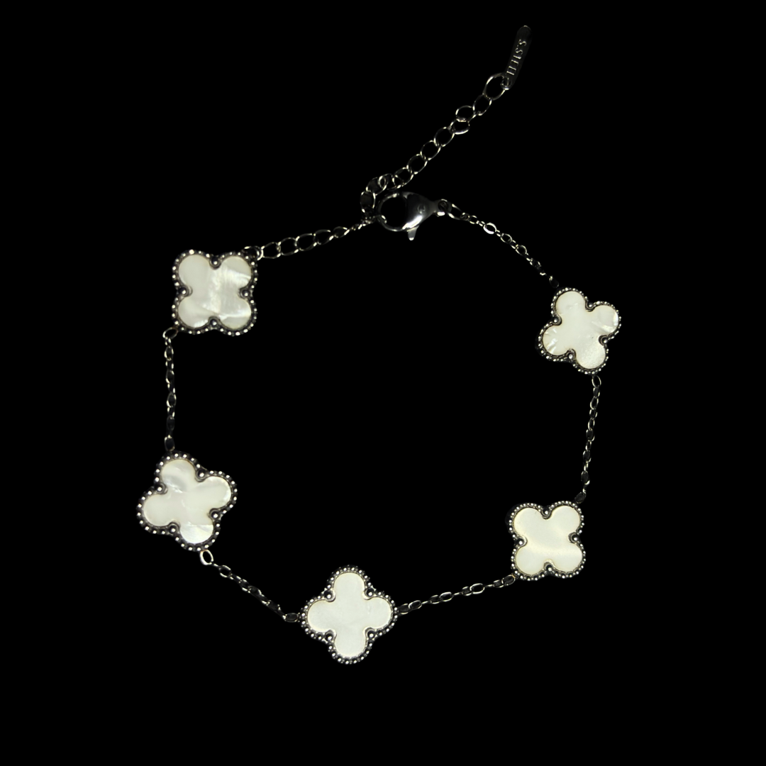Brazalete de Trébol- White